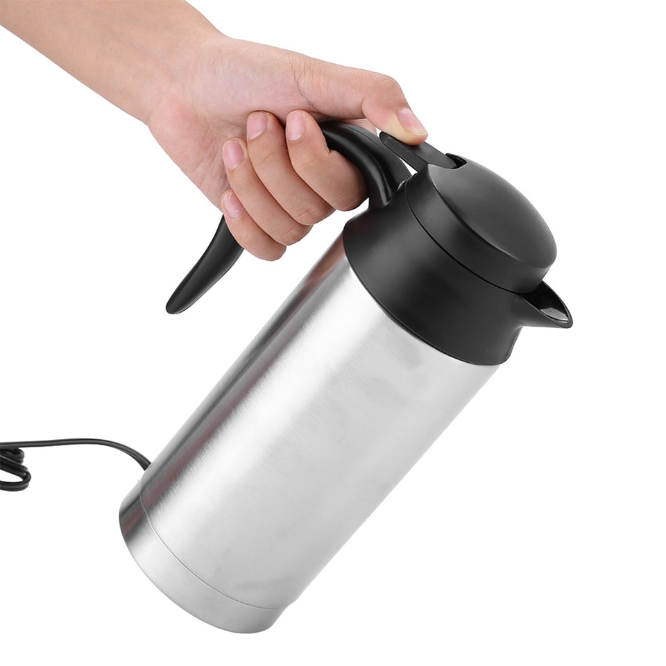 Portable 750ml 24V Travel Car Truck Kettle Water Heater Bottle For Tea Coffee Drinking
