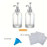 2pcs, Syrup Dispenser Bottle, Coffee Syrup Bottle, Bar Syrup Dispenser Jar, Coffee Pump Dispenser, Oil Dispenser, Glass Syrup Bottle With Pump, Dispenser For Coffee Bar, Glass Syrup Bottle 16.9oz/500ml. Gift For Friends Kitch