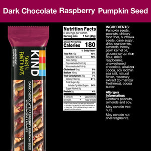 Seeds Fruit & Nuts Snack Bar, Dark Chocolate Raspberry Pumpkin Seed, Gluten Free, 6 Count Box ( 3 Box )