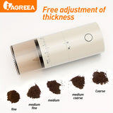 IAGREEA coffee grinder, food processing machine mixer, adjustable, with 38 precise grinding settings, coffee bean grinder 2-12 cups, silent spice grinder, one click coffee grinder, suitable for beans, spices, etc., suitable f