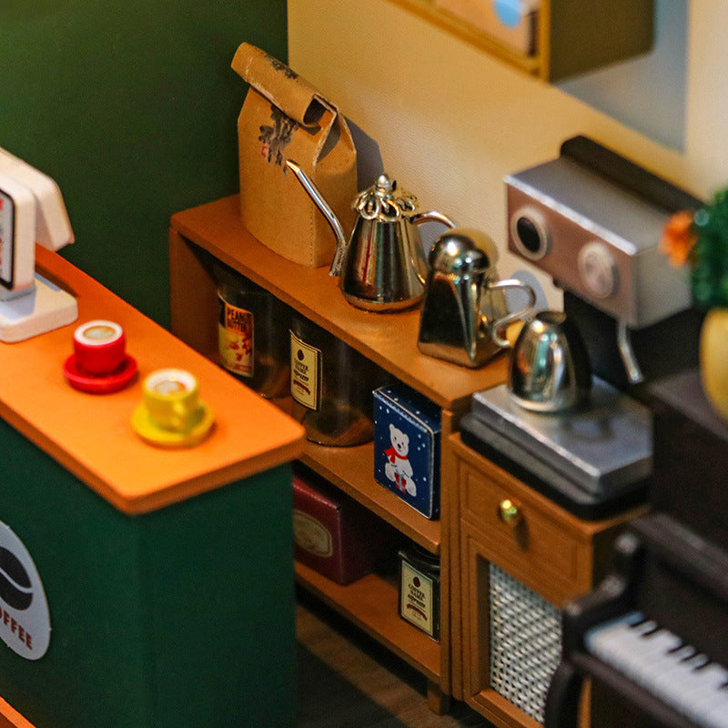 Coffee Shop Creative Style Doll House Assembly