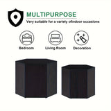 Modern Nesting Coffee Table Set, Round & Hexagonal Wooden Design, Perfect For Small Living Spaces, Two Circular Side Tables Or Stylish Hexagonal Side Tables