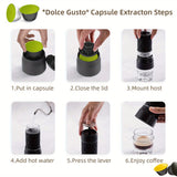 Biolomix Portable Coffee Machine - Hand-Press Espresso Maker with 3-in-1 Functionality, Compact Travel & Picnic Coffee Maker, Durable Plastic, No Electricity Needed, Portable Coffee Maker, Picnic Coffee Equipment, Modern Coff