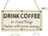 Coffee Signboard Wooden Hanging Sign