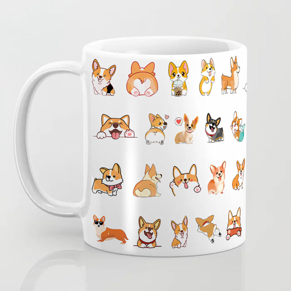 Corgi Ceramic Mug Office Home Coffee Cup