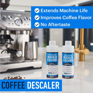 Universal Descaling Solution for Keurig Breville Nespresso & Delonghi (4 Uses) | Coffee Machine Descaler Cleaner | Liquid to Descale Automatic Coffee Makers & Espresso Machines