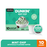 Dunkin’ Mint Chip Artificially Flavored, Dark Roast, Coffee, Keurig K Cup Pods, 10 Count Box