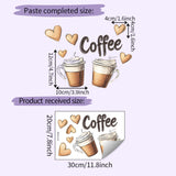 Coffee Drink Love Bedroom Living Room Entrance Wardrobe Dormitory Home Decoration Wallpaper Self-adhesive