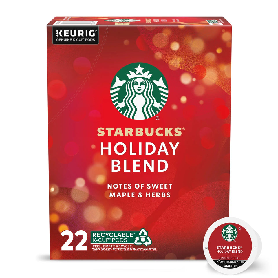 Holiday Blend, Medium Roast Keurig K-Cup Coffee Pods, Limited Edition, 22 Count
