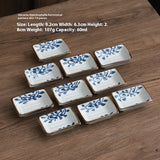 Rectangular Ceramic Commercial Specialty Store Gourmet Restaurant Dipped In Vinegar Soy Sauce Dish