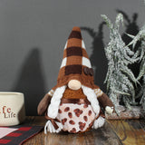 Coffee Rudolph Faceless Doll Window Decoration