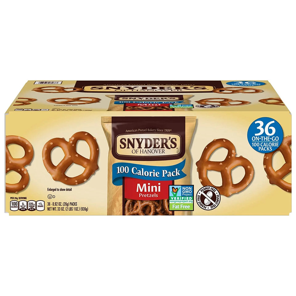 Mini Pretzels - 100 Calorie Individual Packs, 36 Count