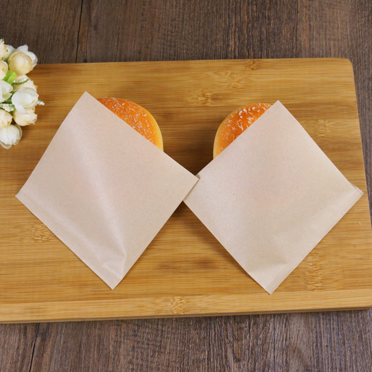 Kraft Paper Bread Donut Sandwich Bag Hamburger Paper Bag Restaurant Food Packaging Bag