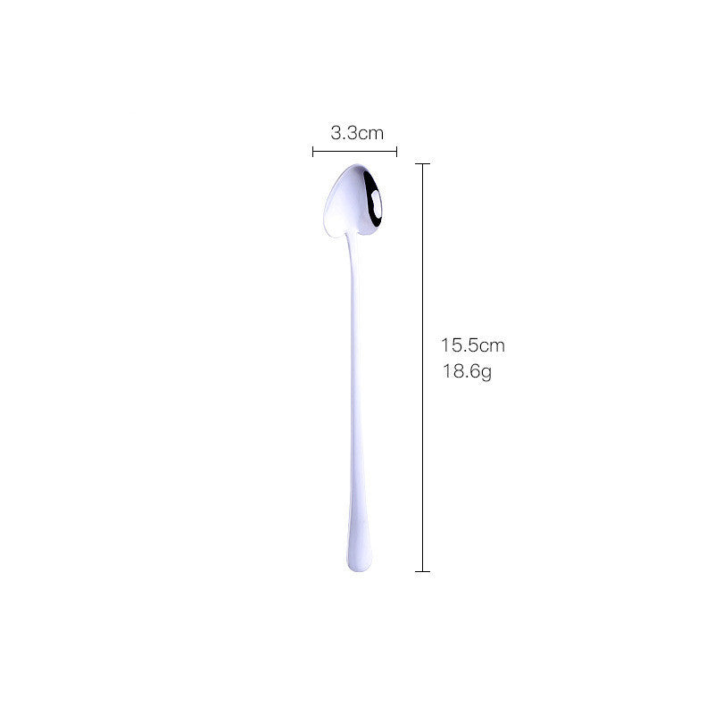 304 Stainless Steel Ice Heart-shaped Creative Coffee Dessert Spoon