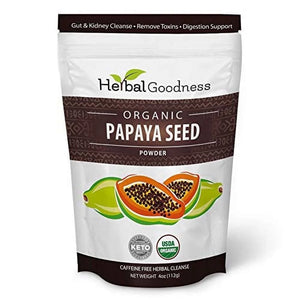 Papaya Seed Powder - Digestive Enzyme Support, Gut Health, Kidney Detoxification, 4 oz, Herbal Supplement