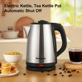 Electric Kettle, 1.8L Hot Water Boiler, Hot Water Kettle With Auto Shut-Off&Boil-Dry Protection, Stainless Steel Interior Electric Tea Kettle Pot, Teapot Boiler For Fast Boiling Coffee, Tea Maker, Drinks, Instant Water Heater