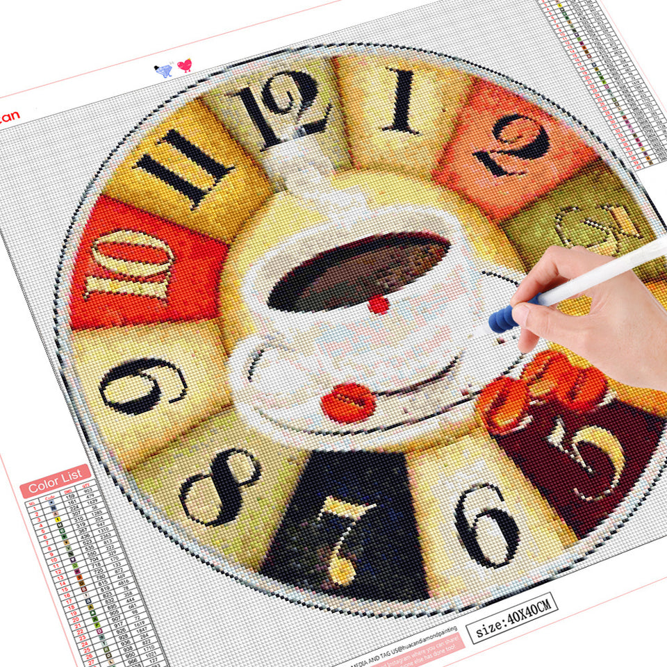 Home Cartoon Coffee DIY Diamond Cross Stitch