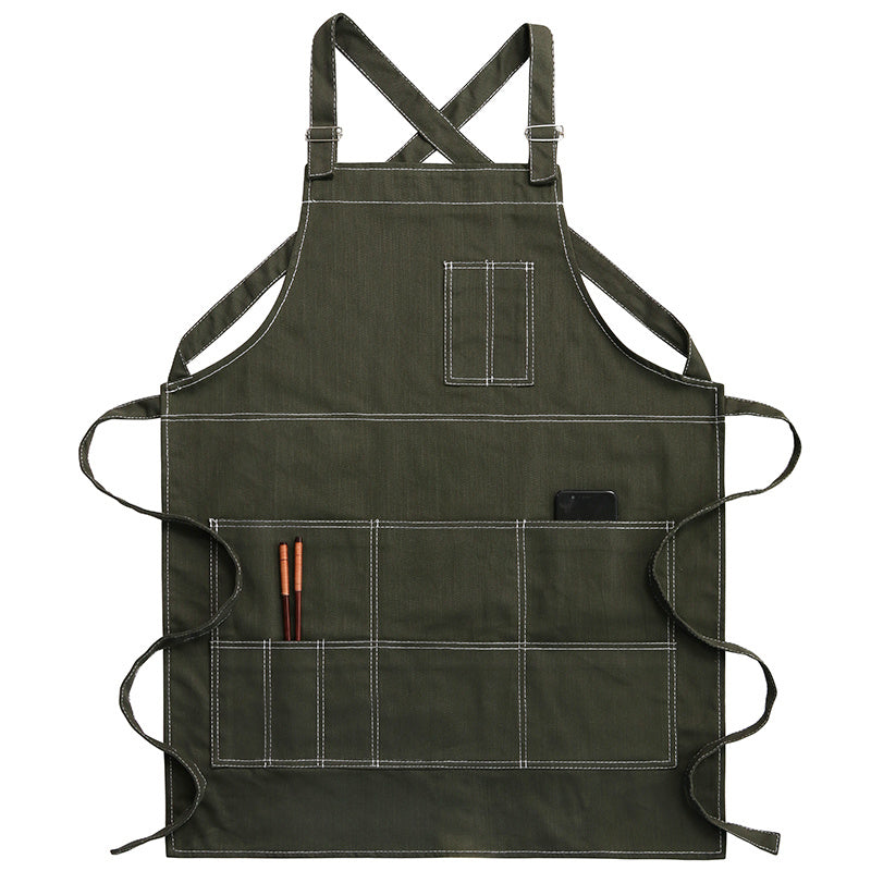 Printing Flower Shop Denim Apron Overalls