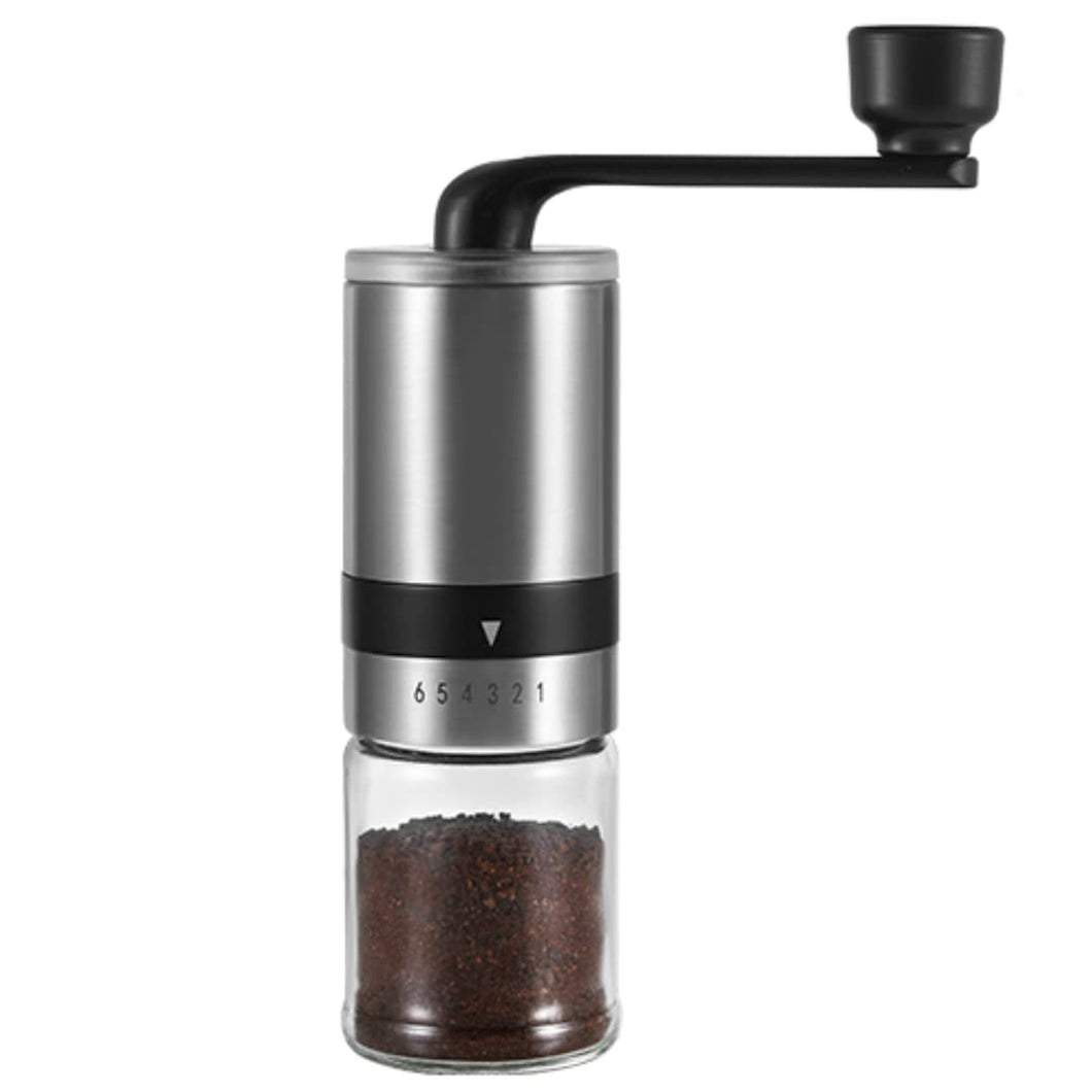 Vanuat Manual Coffee Grinder Stainless Steel Ceramic Burr Bean Crank Portable Grinder for Café Home Roast Dark Medium Light Drip Coffee Cold Brew Espresso French Press Turkish Brew Ceramic Adjustable