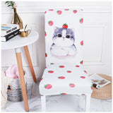 Floral Printing Spandex Chair Cover Stretch Elastic Dining Seat Cover for Wedding Banquet Restaurant Hotel Anti-dirty Removable