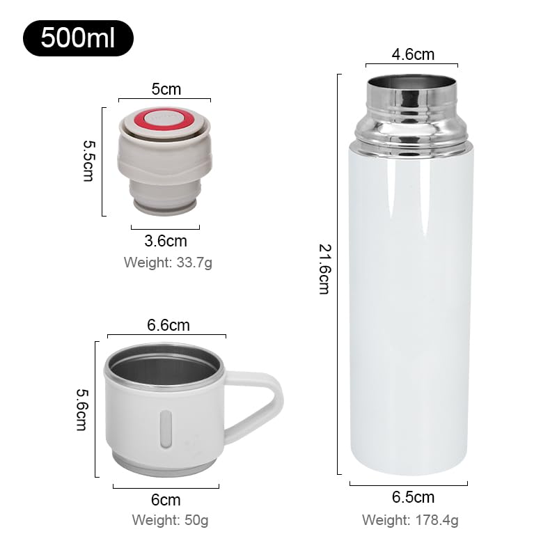 FLASK VANUAT Sports Stainless Steel Wide Mouth Water Bottle Double-Wall Vacuum Insulation Keeps Liquids Hot or Cold with Insulated Thermos Tumbler Mug Cup Sweat Design COLLECTIONS