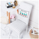Floral Printing Spandex Chair Cover Stretch Elastic Dining Seat Cover for Wedding Banquet Restaurant Hotel Anti-dirty Removable