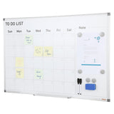 Calendar Whiteboard, 36 X 24 Inches Magnetic Dry Erase Calendar Board, Monthly Planner Whiteboard For Wall, 1 Magnetic Erase & 2 Dry Erase Marker & Movable Tray For Restaurant Office Home School
