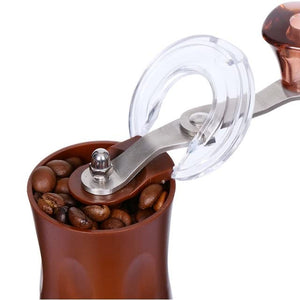 Vanuat Manual Coffee Grinder Stainless Steel Ceramic Burr Bean Crank Portable Grinder for Café Home Roast Dark Medium Light Drip Coffee Cold Brew Espresso French Press Turkish Brew Ceramic Adjustable