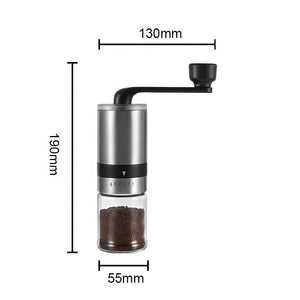 Vanuat Manual Coffee Grinder Stainless Steel Ceramic Burr Bean Crank Portable Grinder for Café Home Roast Dark Medium Light Drip Coffee Cold Brew Espresso French Press Turkish Brew Ceramic Adjustable