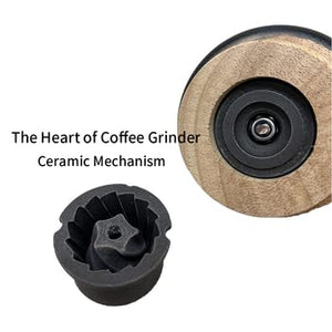 Vanuat Manual Coffee Grinder Stainless Steel Ceramic Burr Bean Crank Portable Grinder for Café Home Roast Dark Medium Light Drip Coffee Cold Brew Espresso French Press Turkish Brew Ceramic Adjustable