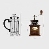 Vanuat Manual Coffee Grinder Stainless Steel Ceramic Burr Bean Crank Portable Grinder for Café Home Roast Dark Medium Light Drip Coffee Cold Brew Espresso French Press Turkish Brew Ceramic Adjustable