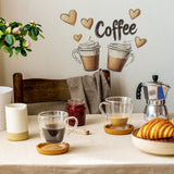 Coffee Drink Love Bedroom Living Room Entrance Wardrobe Dormitory Home Decoration Wallpaper Self-adhesive