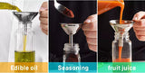 3 Stainless Steel Kitchen Funnel Set with 2 Brushes – Food Grade No-Spill Design