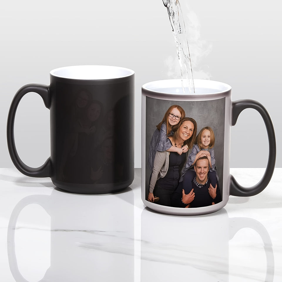 12Pack Color Changing Mugs, 11oz/15oz Black Sublimation Coffee Mug With White Gift Box