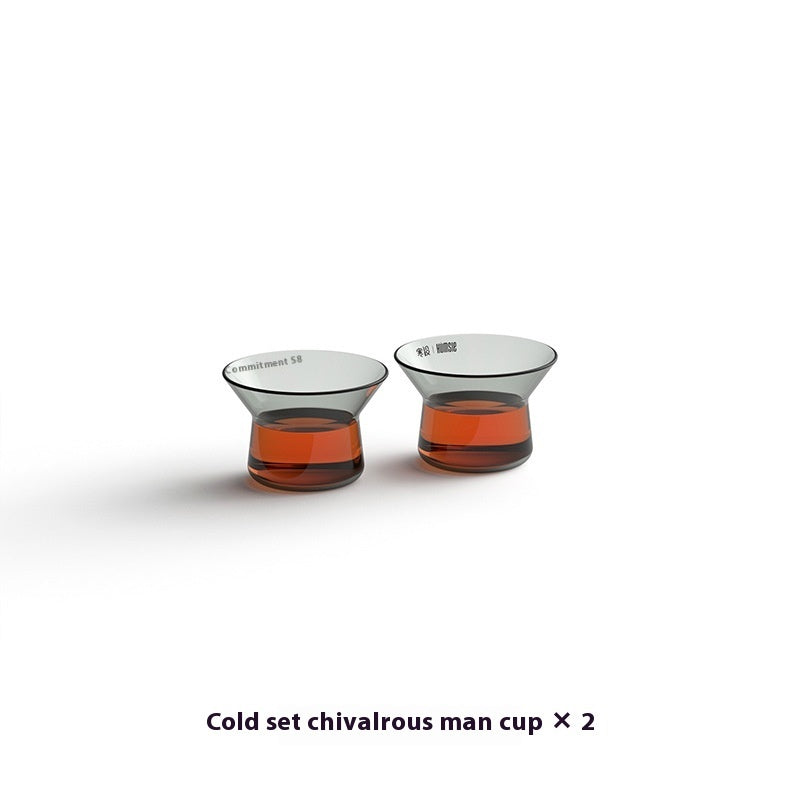 Magnetic Press Type Tea Pot And Glass Cup