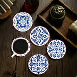 6PCS Mandala Abstract Pattern Wooden Heat Pads, Coaster Set for Home Use, Cup Holder Mats for Tea, Coffee, and Afternoon Tea