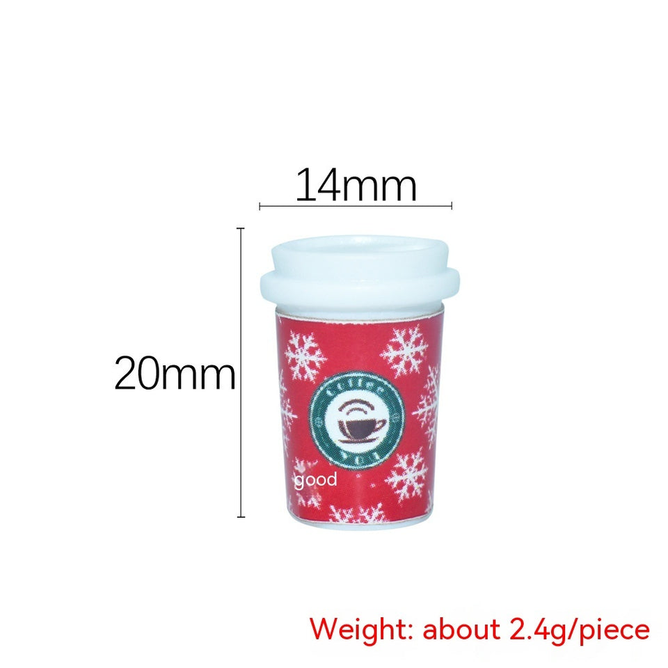 Resin Christmas Coffee Cup Pendant