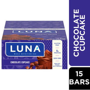 Chocolate Cupcake Flavor Gluten Free Snack Bars, Protein Bars, 15Ct