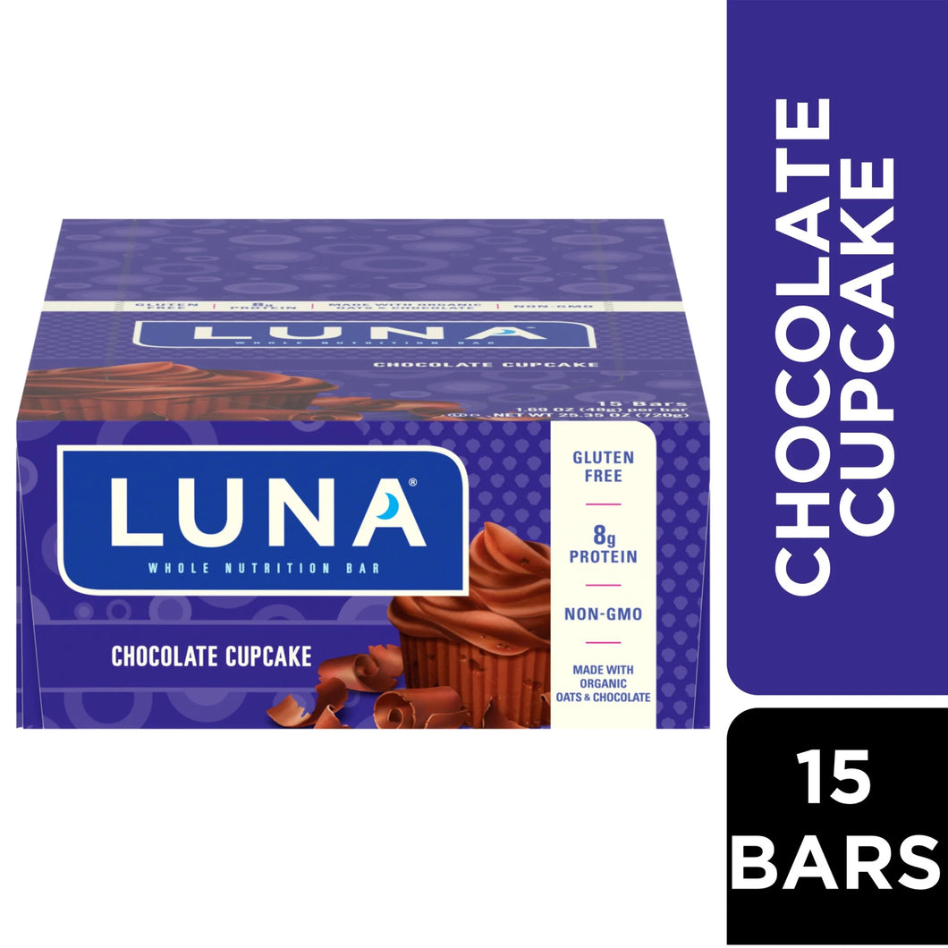 Chocolate Cupcake Flavor Gluten Free Snack Bars, Protein Bars, 15Ct
