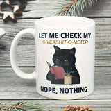 1pc, Black Cat Coffee Mug, Ceramic Coffee Cups, Cute Inspirational Quotes Water Cups, Summer Winter Drinkware, Gifts