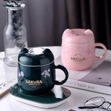 Cartoon cat ceramic coffee cup