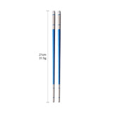 304 Stainless Steel Chopsticks Household Alloy Restaurant Color Laser Square-headed