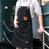 Apron Household Kitchen Cooking Hair Stylist Manicure Milk Tea Shop Baking Men's And Women's Restaurant Denim Overalls Cross-border