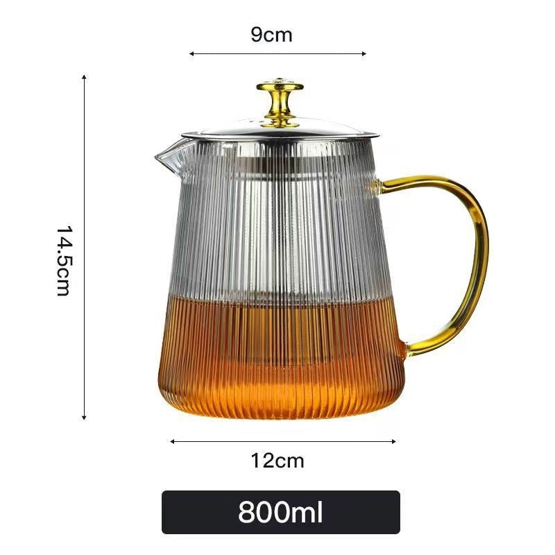 Household Glass Teapot, Thickened Tea Pot, High Temperature Resistant
