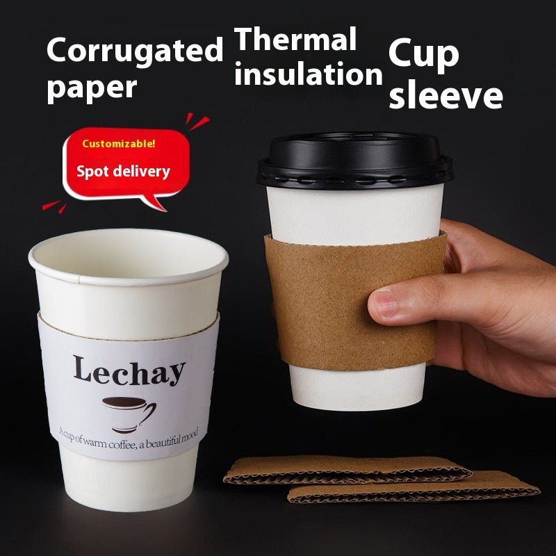 Heat Insulation Waterproof Thickened Disposable Coffee-cup Sleeve