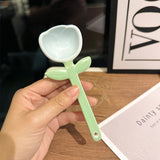 Girls Good-looking Tulip Ceramic SUNFLOWER Spoon Household Flower Coffee Dessert Ice-cream Spoon