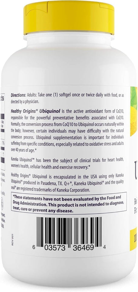 Ubiquinol 100 Mg (Kaneka QH, Non-Gmo, Gluten Free, Heart Support, Energy Support), 150 Softgels