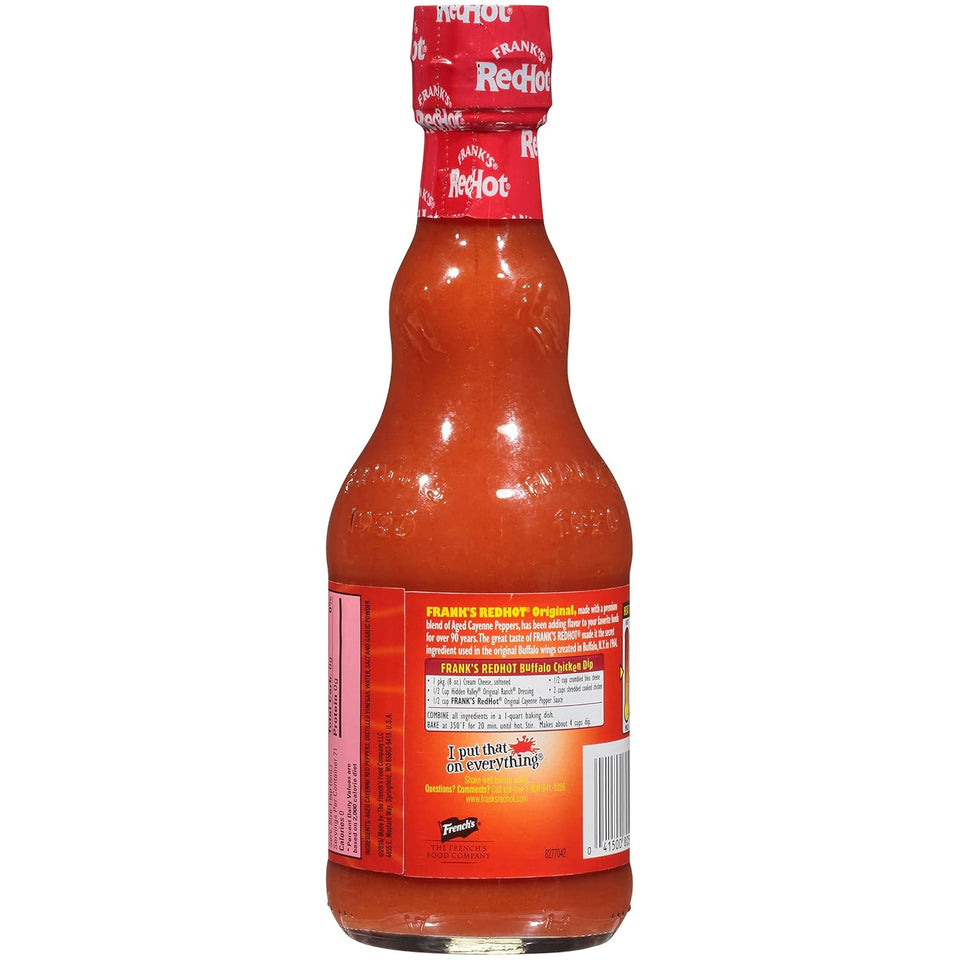 Franks Redhot Original Hot Sauce, 12 Fl Oz