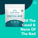 Organic Skinny Hot Cocoa Mix | 40 Serving Size 3G | Sugar Free Hot Chocolate 4.2Oz