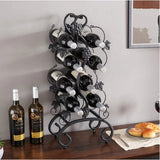 8-Bottle Freestanding Metal Wine Rack, Portable,4-Tier For Desktop,Restaurant,Wine Cellar